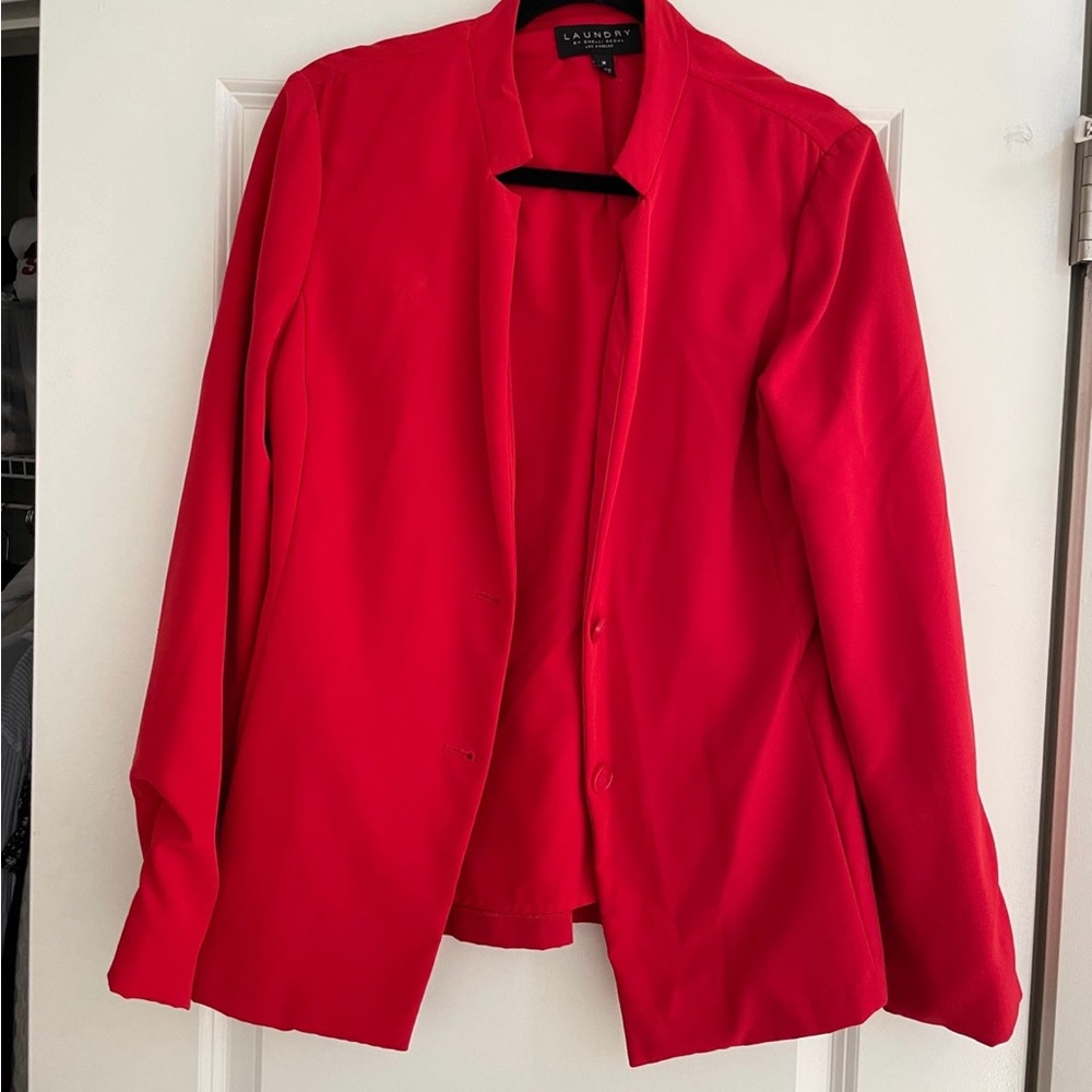 Red tie blazer jacket